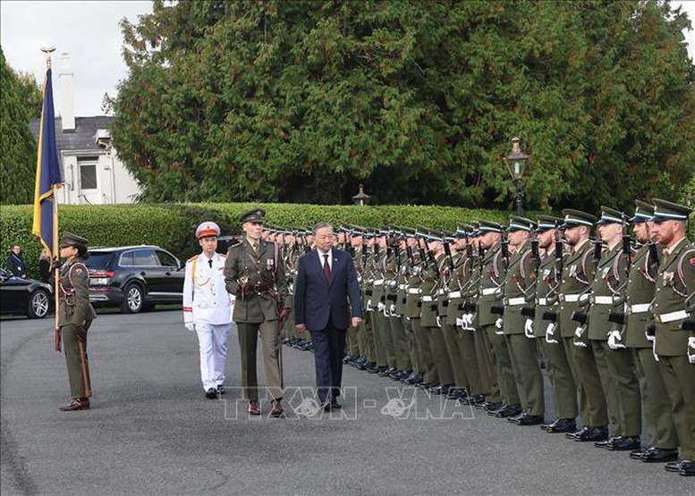 Tổng thống Ireland chủ tr&igrave; lễ đ&oacute;n ch&iacute;nh thức Tổng B&iacute; thư, Chủ tịch nước T&ocirc; L&acirc;m- Ảnh 1.