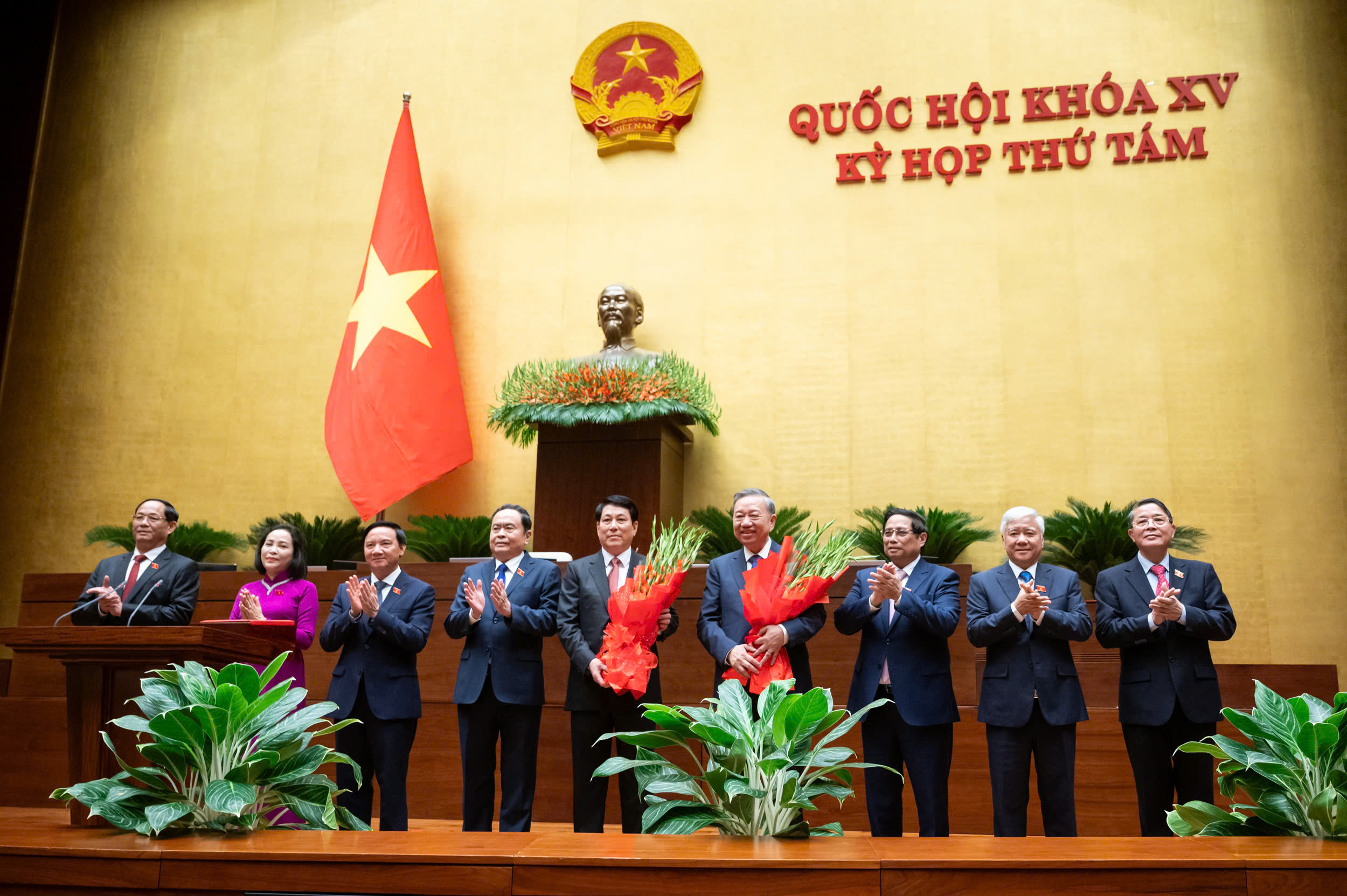 To&agrave;n cảnh lễ tuy&ecirc;n thệ nhậm chức của Chủ tịch nước Lương Cường- Ảnh 11.