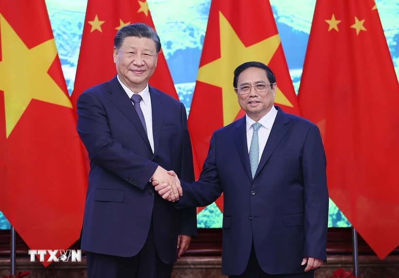 Tổng B&iacute; thư, Chủ tịch Trung Quốc: Tăng kết nối giao th&ocirc;ng Trung - Việt để th&uacute;c đẩy kinh tế- Ảnh 1.
