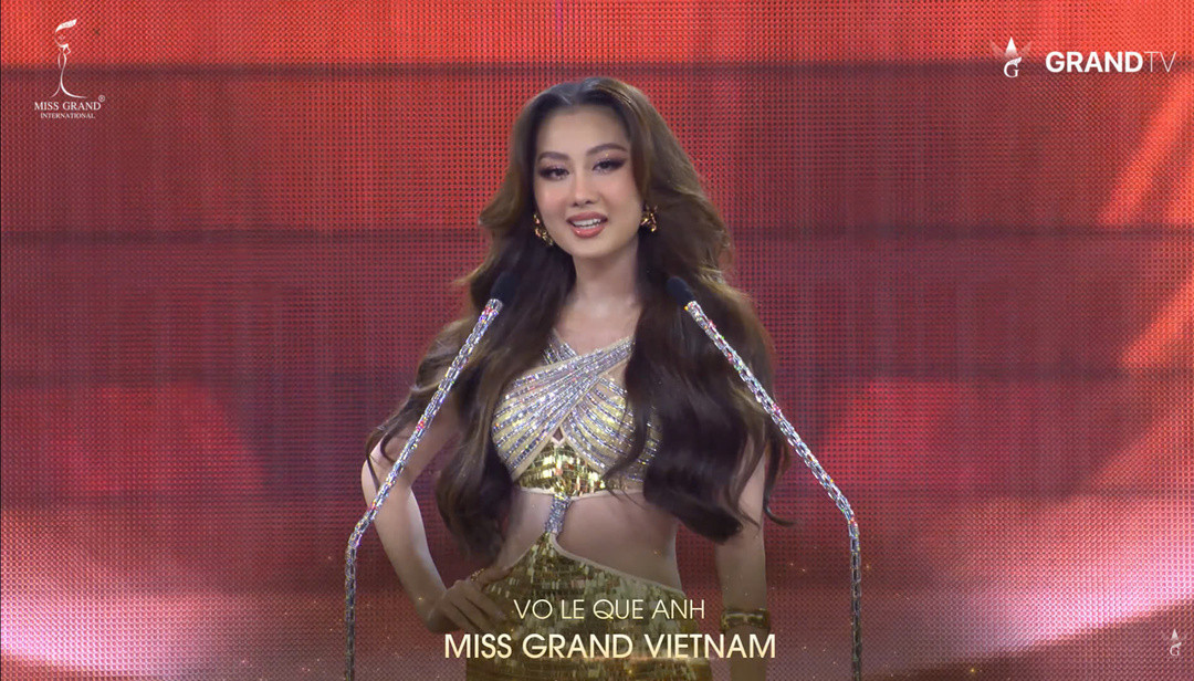 V&otilde; L&ecirc; Quế Anh trượt top 20 Miss Grand International 2024- Ảnh 1.