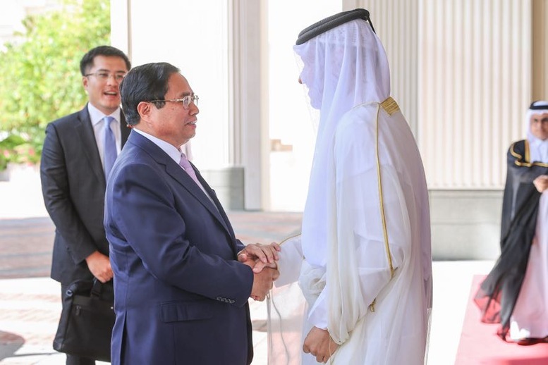 Qatar tổ chức trọng thể lễ đ&oacute;n ch&iacute;nh thức Thủ tướng Phạm Minh Ch&iacute;nh- Ảnh 1.