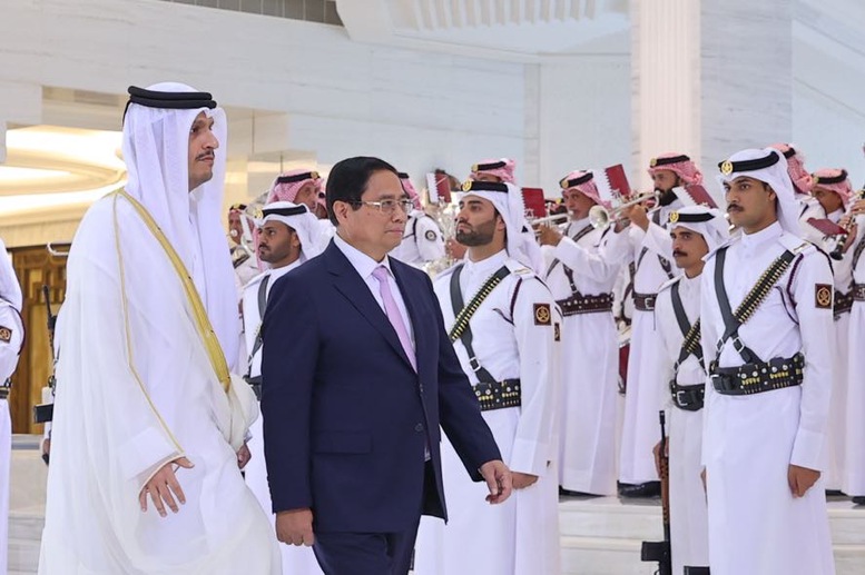 Qatar tổ chức trọng thể lễ đ&oacute;n ch&iacute;nh thức Thủ tướng Phạm Minh Ch&iacute;nh- Ảnh 4.