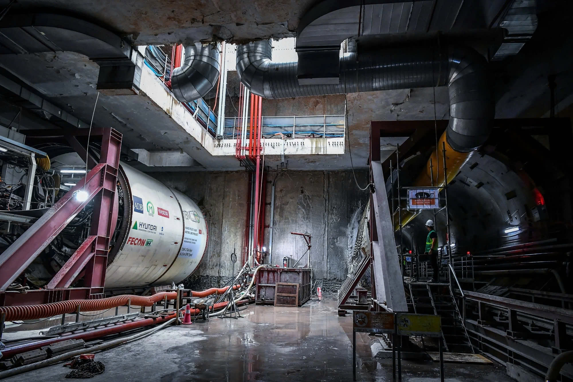 Robot đào hầm ngầm metro Nhổn - ga Hà Nội thi công tới đâu?- Ảnh 1. Robot đào hầm ngầm metro Nhổn - ga Hà Nội thi công tới đâu?- Ảnh 1.