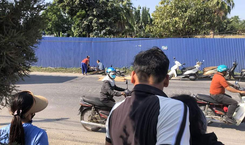 Hiện trường vụ tai nạn thương t&acirc;m.