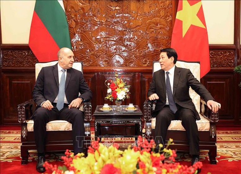 Chủ tịch nước Lương Cường chủ tr&igrave; lễ đ&oacute;n ch&iacute;nh thức Tổng thống Bulgaria- Ảnh 8.