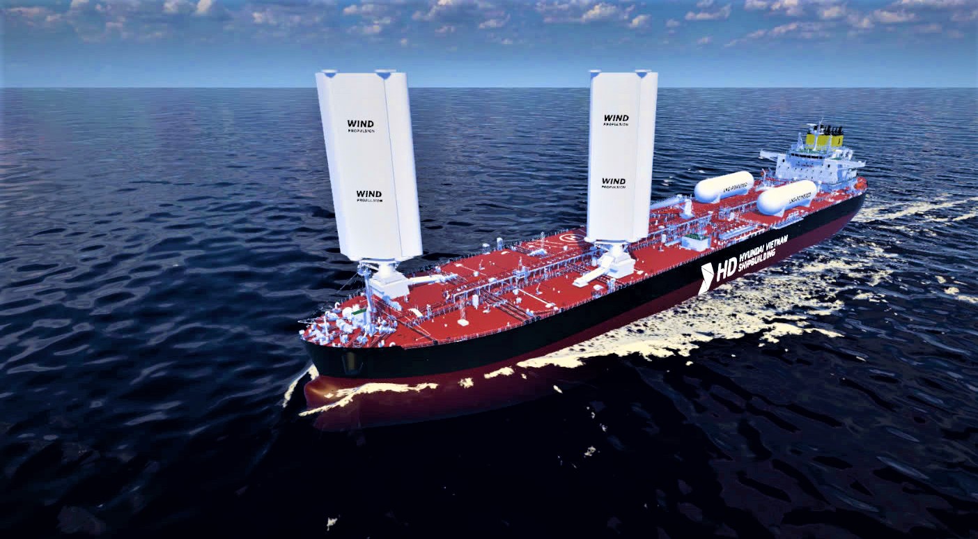 HD Hyundai Việt Nam đ&oacute;ng mới 2 t&agrave;u chở dầu d&ugrave;ng năng lượng gi&oacute;- Ảnh 1.