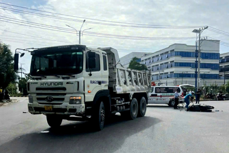 Hiện trường vụ tai nạn.