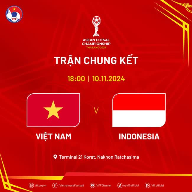 Xem chung kết futsal Đ&ocirc;ng Nam &Aacute;, Việt Nam vs Indonesia ở đ&acirc;u?- Ảnh 1.