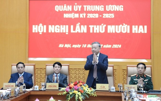 Tổng Bí thư Tô Lâm chủ trì Hội nghị Quân ủy Trung ương- Ảnh 1. Tổng Bí thư Tô Lâm chủ trì Hội nghị Quân ủy Trung ương- Ảnh 1.