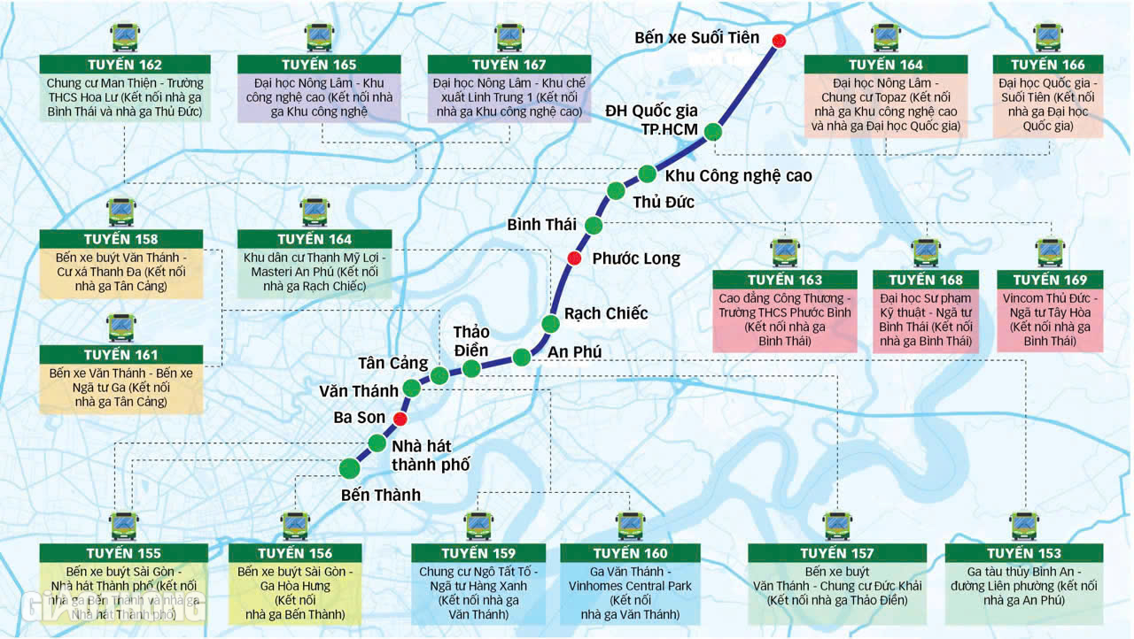 Hướng dẫn chi tiết nơi gửi xe, mua v&eacute;, tuyến bu&yacute;t kết nối metro số 1 thuận tiện nhất- Ảnh 3.