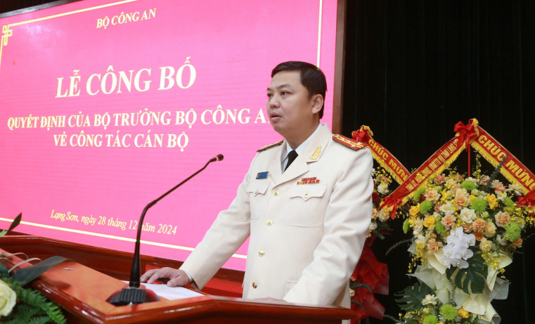 Ph&oacute; cục trưởng Cục An ninh kinh tế l&agrave;m gi&aacute;m đốc C&ocirc;ng an tỉnh Lạng Sơn- Ảnh 1.
