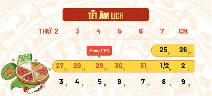 Chốt lịch nghỉ tết Ất Tỵ 9 ng&agrave;y v&agrave; c&aacute;c dịp lễ năm 2025- Ảnh 1.