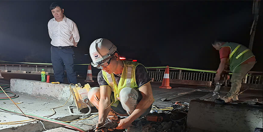 Nam Định sửa chữa cầu Đ&ograve; Quan để đảm bảo an to&agrave;n giao th&ocirc;ng- Ảnh 1.