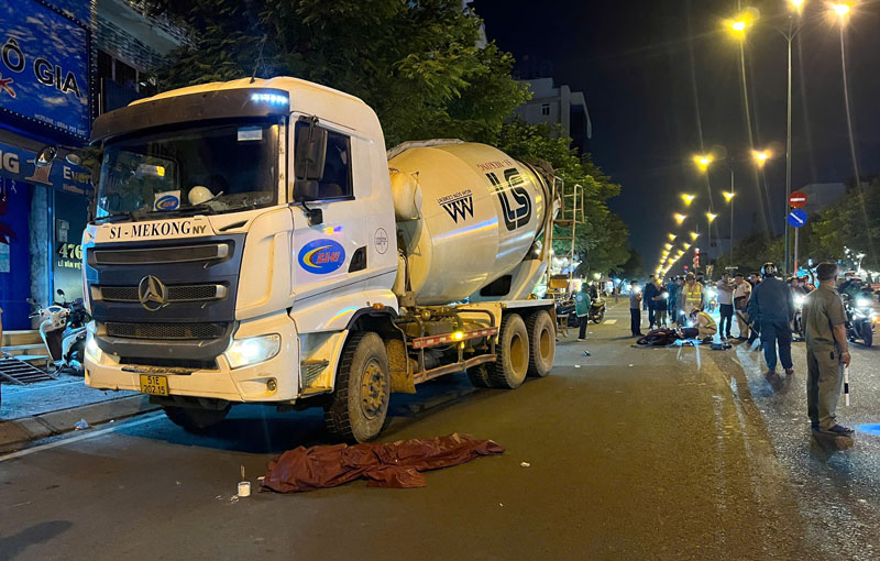 Hiện trường vụ tai nạn.