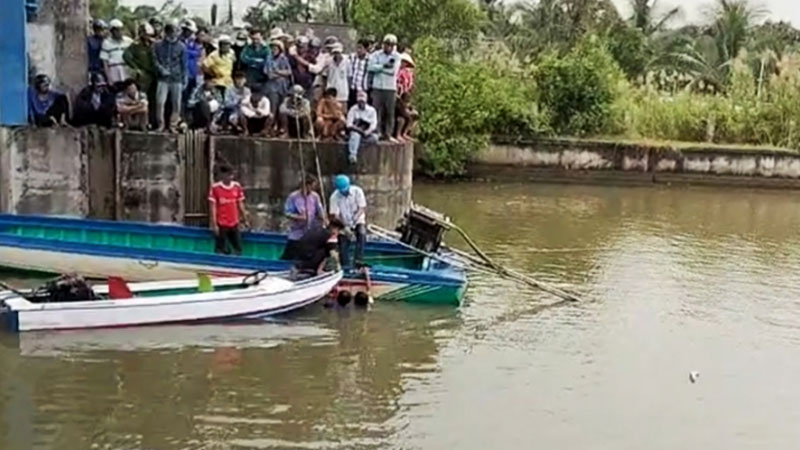 Hiện trường vụ TNGT đường thủy khiến thanh ni&ecirc;n tử vong.