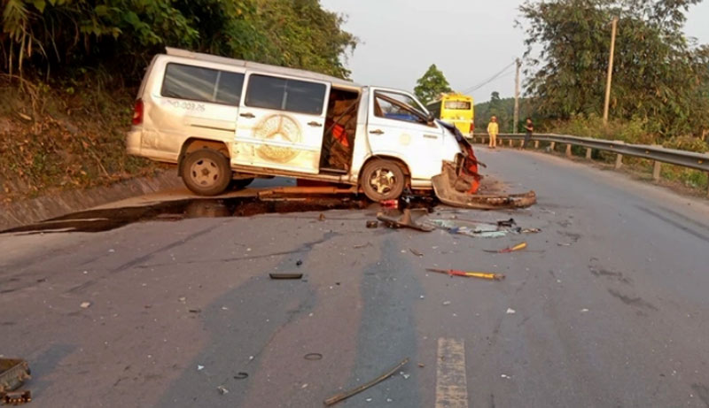 Hiện trường vụ tai nạn - Ảnh: L&acirc;m Hưng.