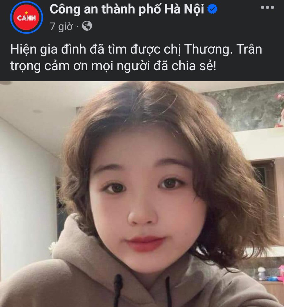 C&ocirc; g&aacute;i ở H&agrave; Nội mất t&iacute;ch từ m&ugrave;ng 3 Tết đ&atilde; về nh&agrave;- Ảnh 1.