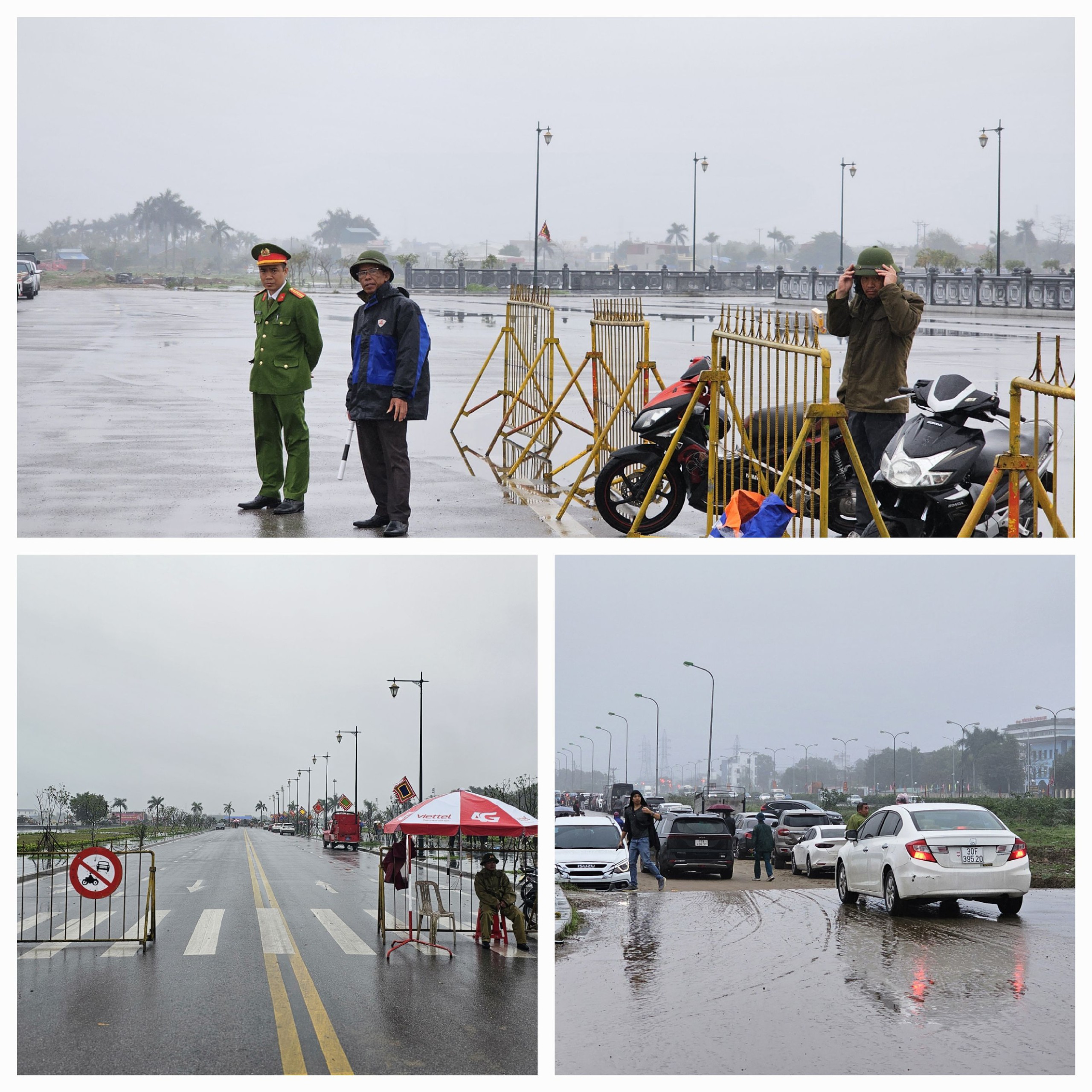 Người d&acirc;n đội mưa về đền Trần trước giờ khai ấn- Ảnh 2.