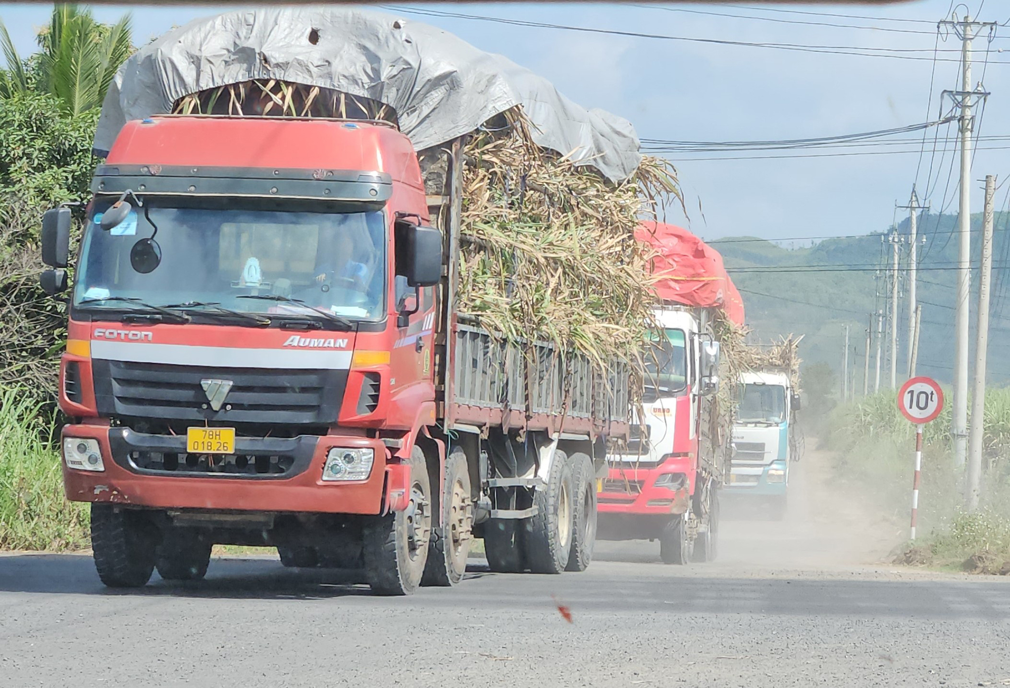 Xe chở m&iacute;a, m&igrave; &ldquo;c&oacute; ngọn&rdquo; lộng h&agrave;nh tr&ecirc;n quốc lộ- Ảnh 4.
