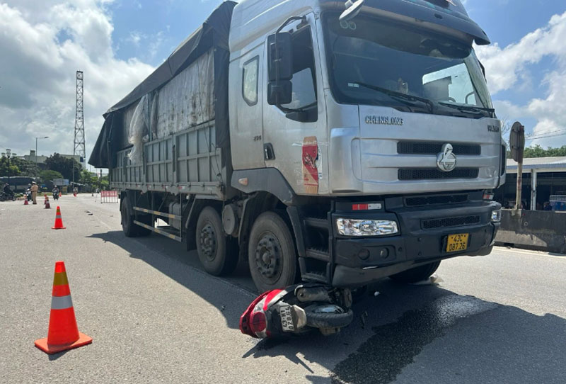 Hiện trường vụ tai nạn.