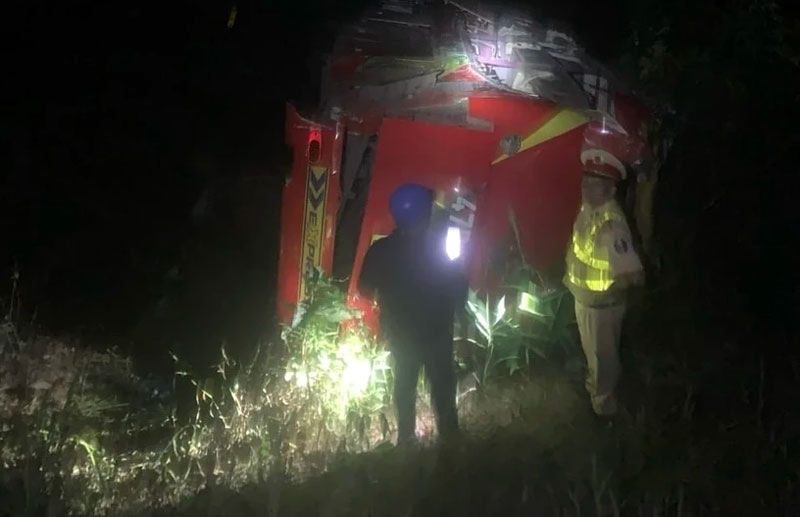 Hiện trường vụ tai nạn.