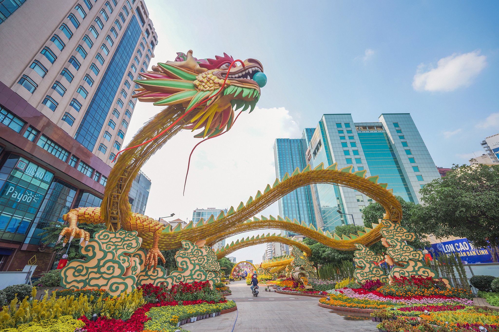 Đường hoa Nguyễn Huệ đẹp rực rỡ trước giờ đ&oacute;n kh&aacute;ch du xu&acirc;n- Ảnh 13.