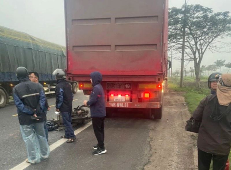 Hiện trường vụ tai nạn.