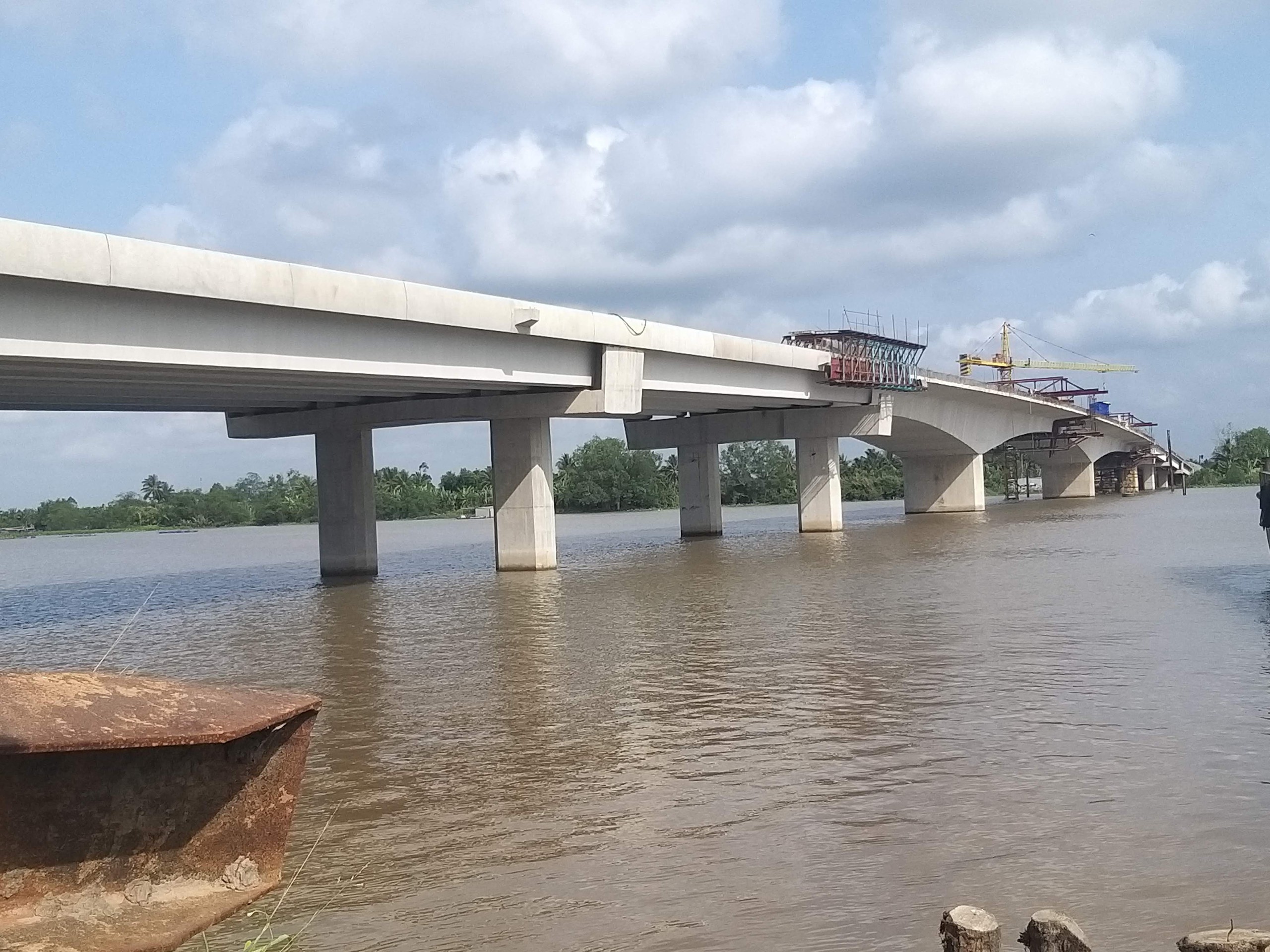Dự &aacute;n cầu Rạch Miễu 2: thi c&ocirc;ng 