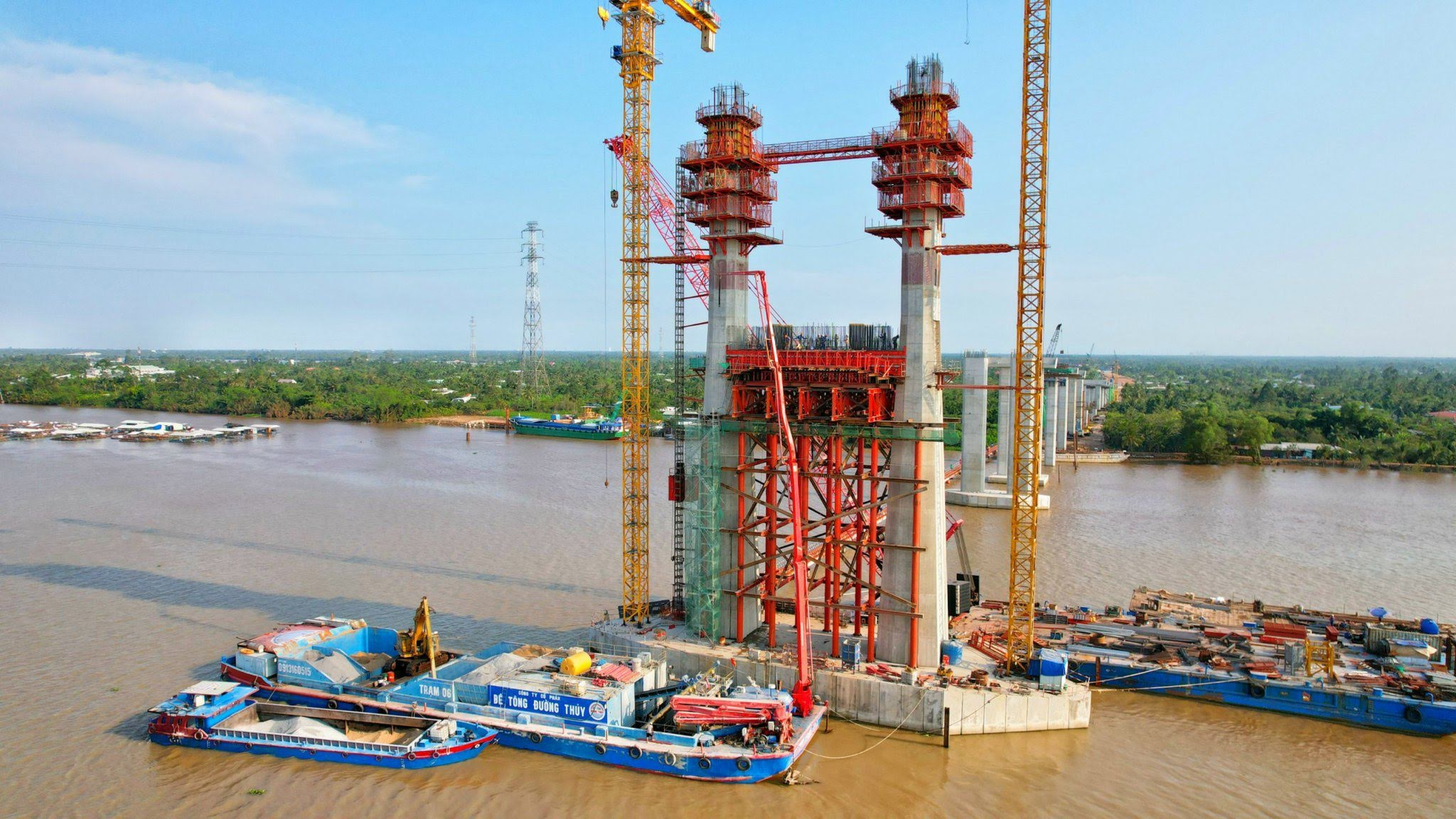 Dự &aacute;n cầu Rạch Miễu 2: thi c&ocirc;ng 