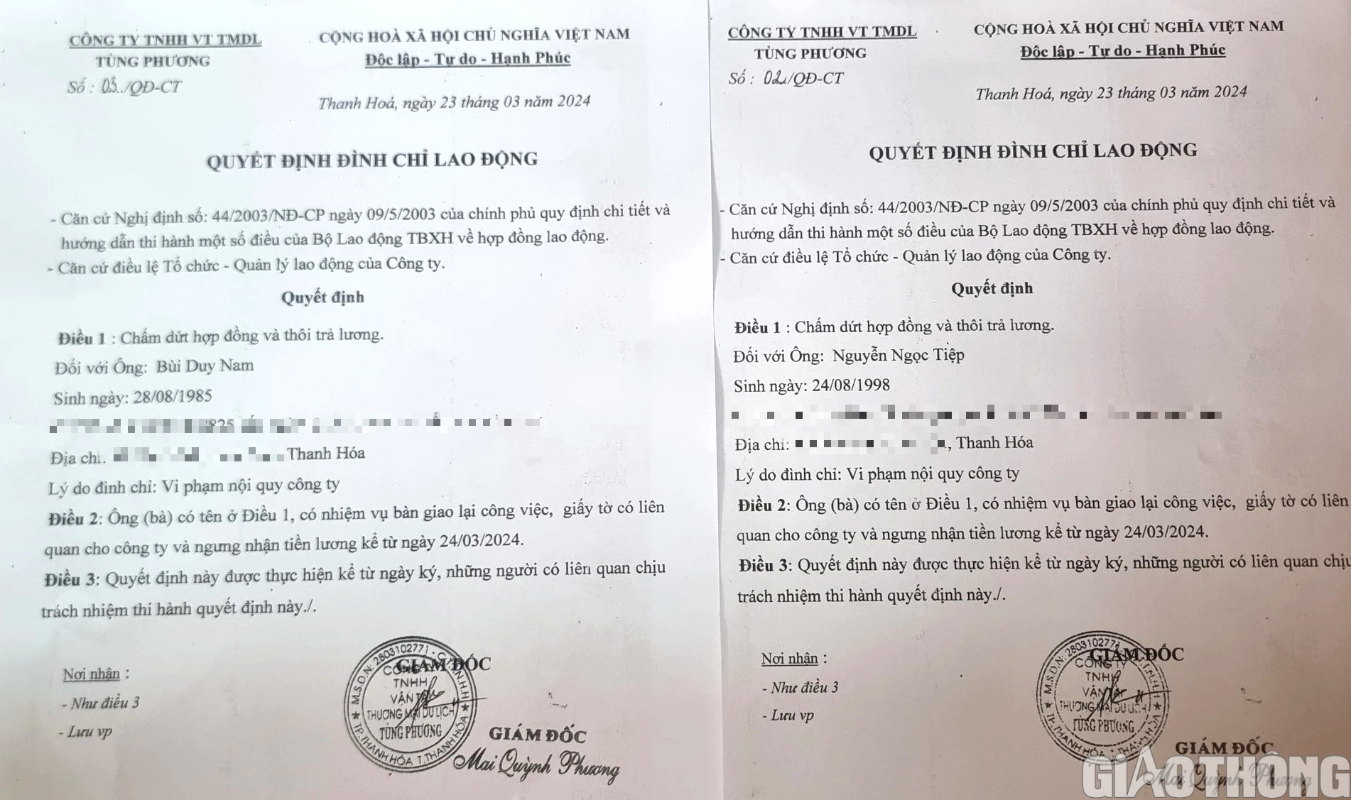 Sa thải hai nh&acirc;n vi&ecirc;n nh&agrave; xe ở Thanh H&oacute;a v&igrave; h&agrave;nh hung người kh&aacute;c- Ảnh 2.