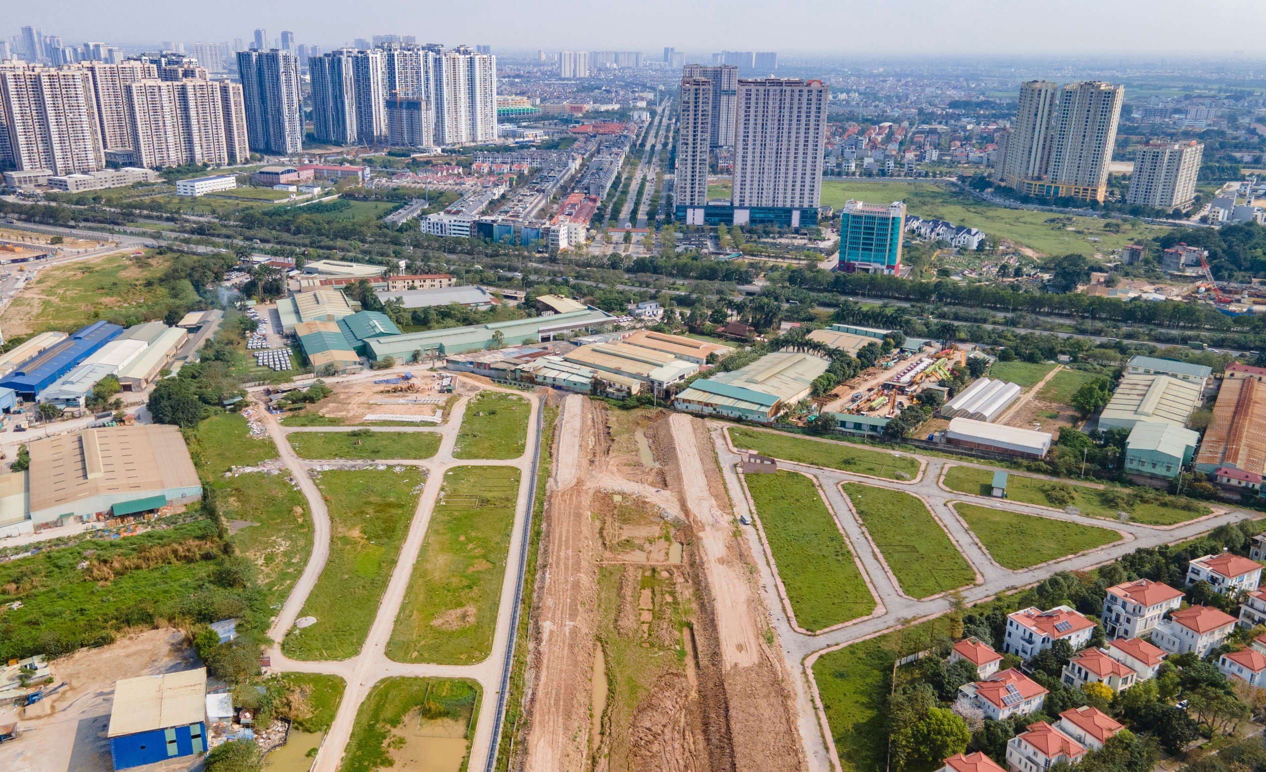 V&agrave;nh đai 3,5 đoạn từ Đại lộ Thăng Long đến QL32 nh&igrave;n từ tr&ecirc;n cao- Ảnh 1.