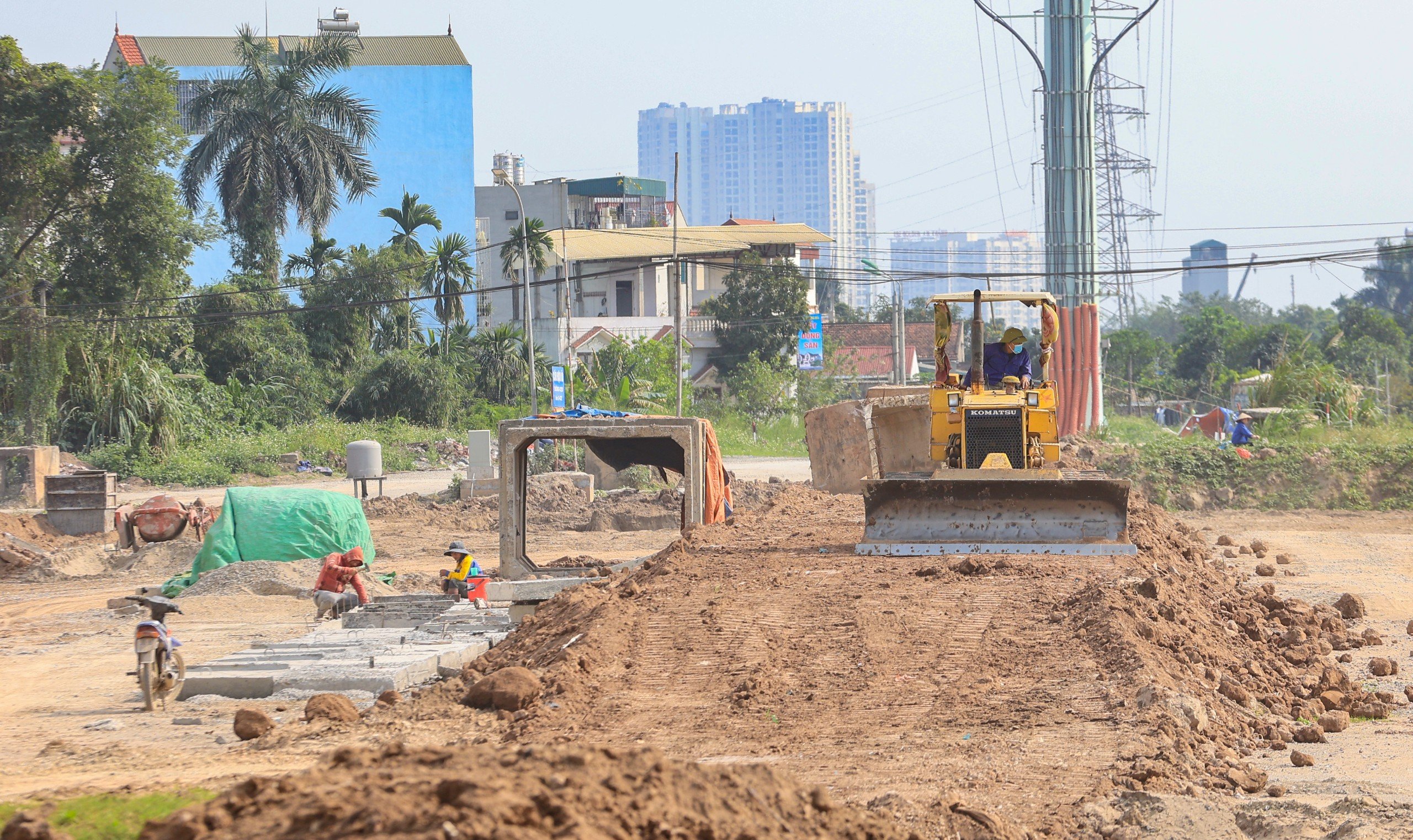 V&agrave;nh đai 3,5 đoạn từ Đại lộ Thăng Long đến QL32 nh&igrave;n từ tr&ecirc;n cao- Ảnh 9.