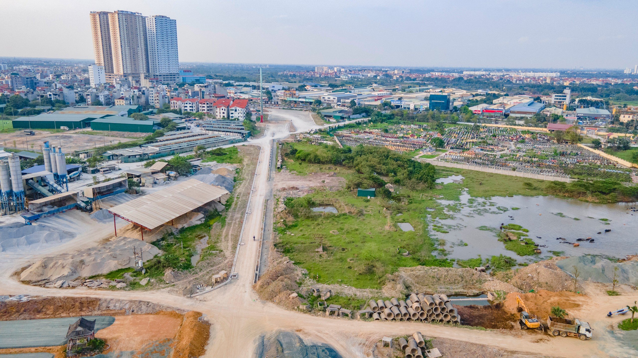 V&agrave;nh đai 3,5 đoạn từ Đại lộ Thăng Long đến QL32 nh&igrave;n từ tr&ecirc;n cao- Ảnh 12.