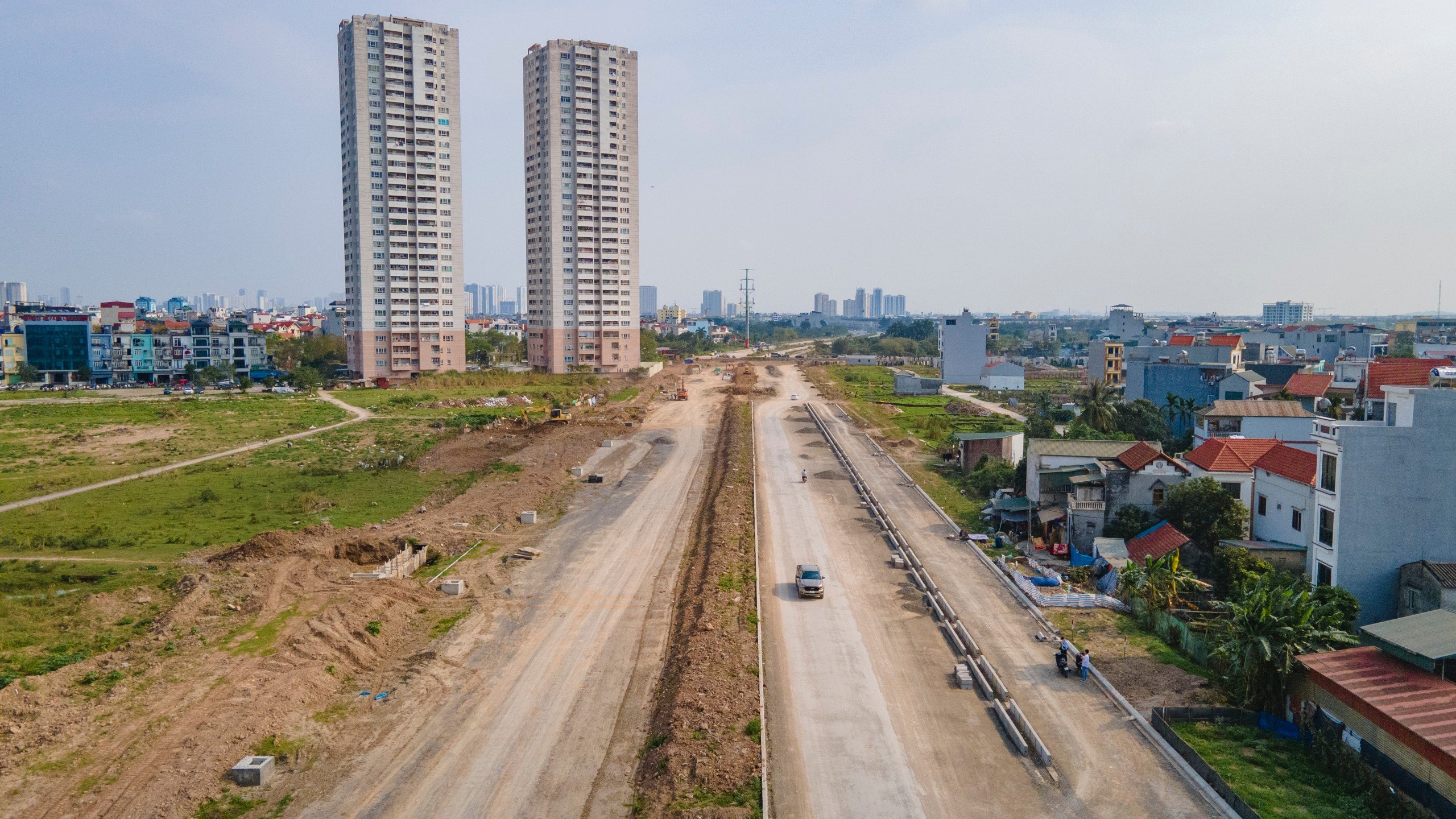 V&agrave;nh đai 3,5 đoạn từ Đại lộ Thăng Long đến QL32 nh&igrave;n từ tr&ecirc;n cao- Ảnh 6.