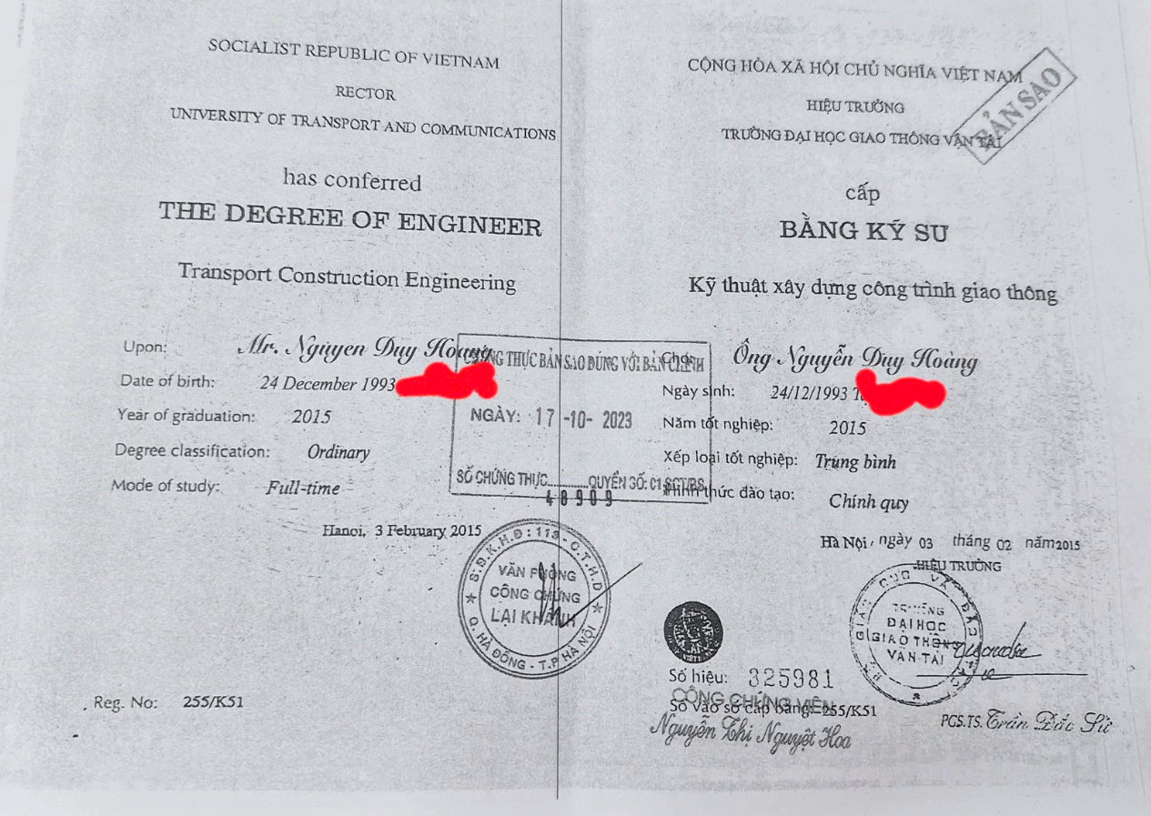 Doanh nghiệp sử dụng bằng giả tham gia đấu thầu đường V&agrave;nh đai 4 qua Bắc Ninh- Ảnh 2.