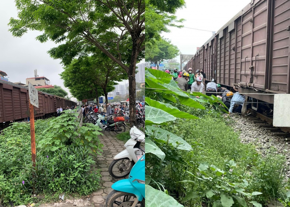 Băng qua đường sắt, người phụ nữ đi xe máy bị tàu tông trọng thương- Ảnh 1. Băng qua đường sắt, người phụ nữ đi xe máy bị tàu tông trọng thương- Ảnh 1.