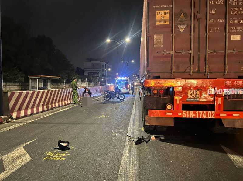 Hiện trường vụ tai nạn.