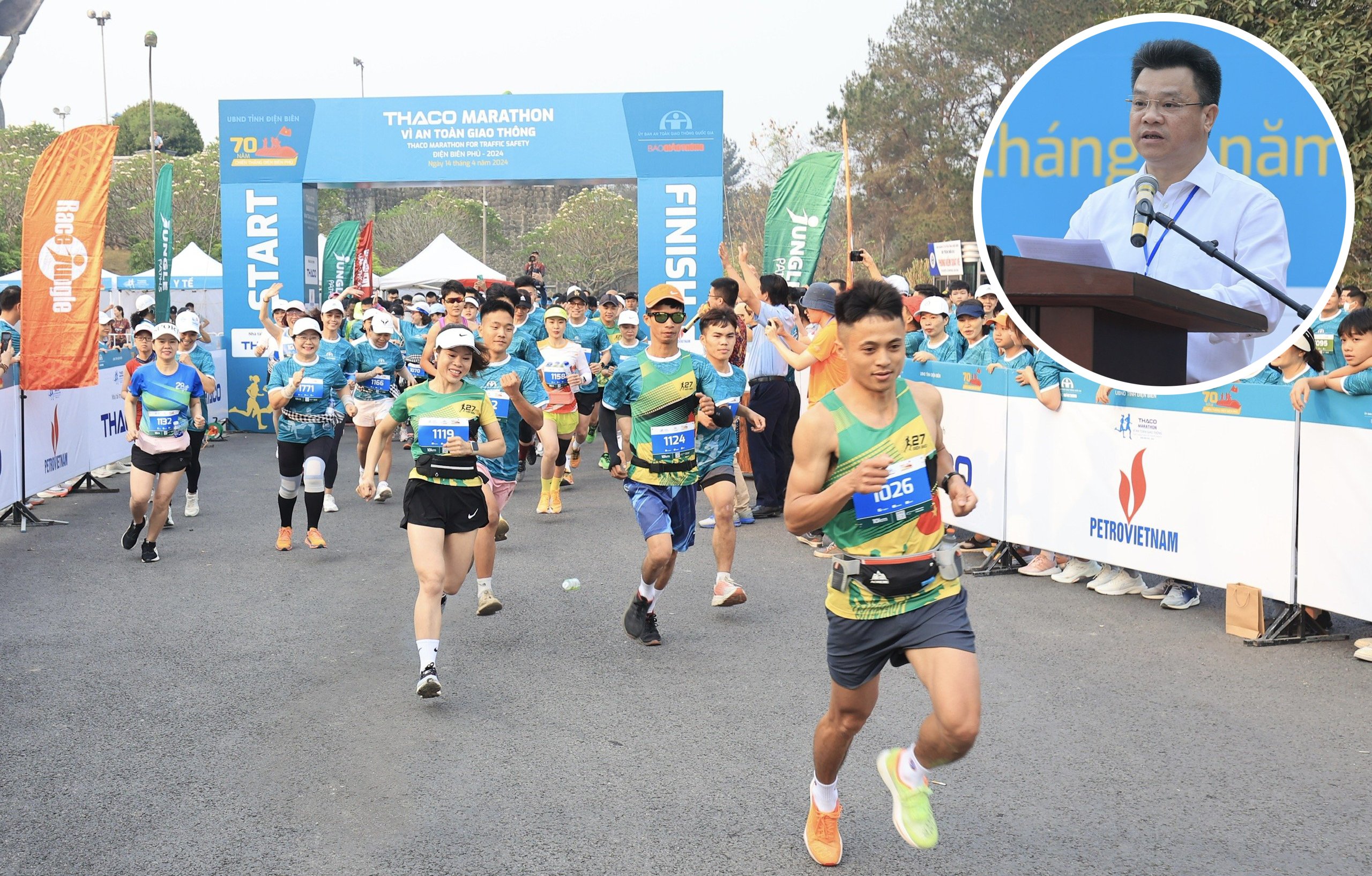 "C&ocirc; g&aacute;i th&eacute;p" L&ecirc; Thị Hằng v&ocirc; địch THACO Marathon v&igrave; ATGT - Điện Bi&ecirc;n Phủ 2024- Ảnh 3.