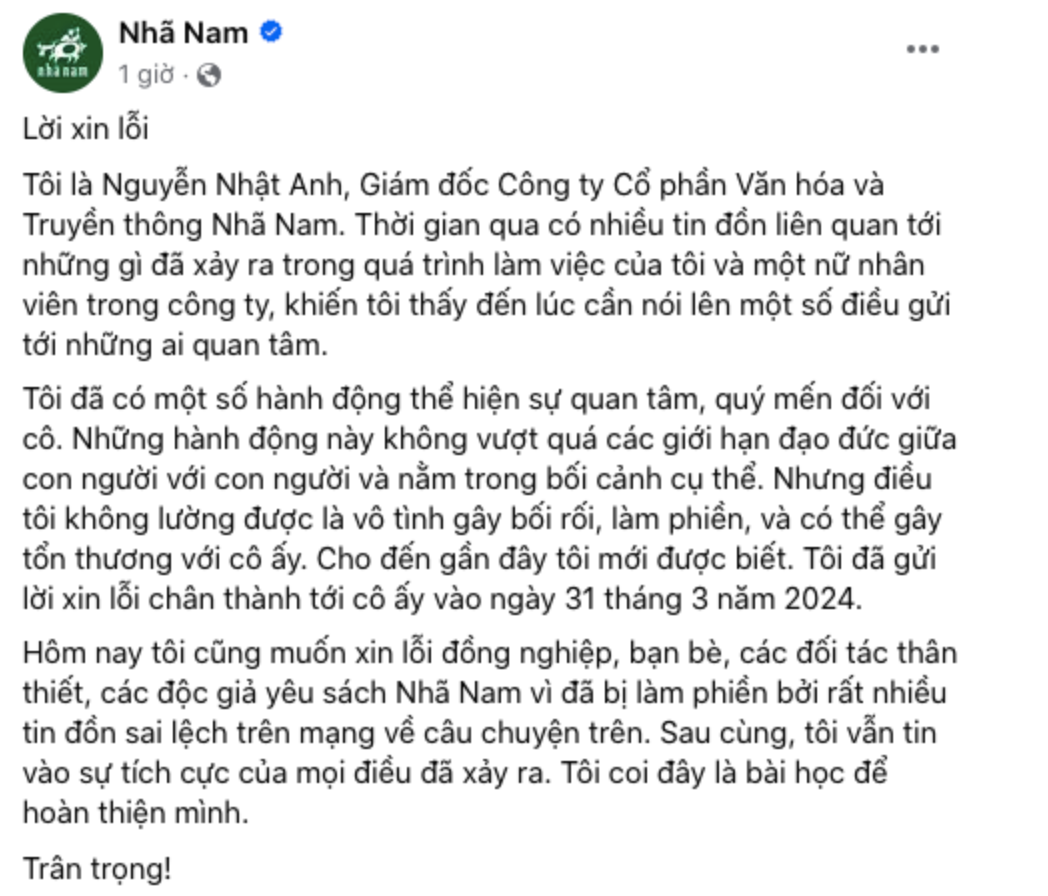 Nh&atilde; Nam tạm dừng chức vụ Tổng gi&aacute;m đốc của &ocirc;ng Nguyễn Nhật Anh- Ảnh 3.