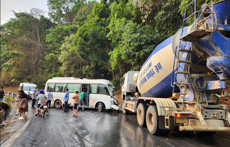 Hiện trường vụ tai nạn - Ảnh: Quỳnh Mai.