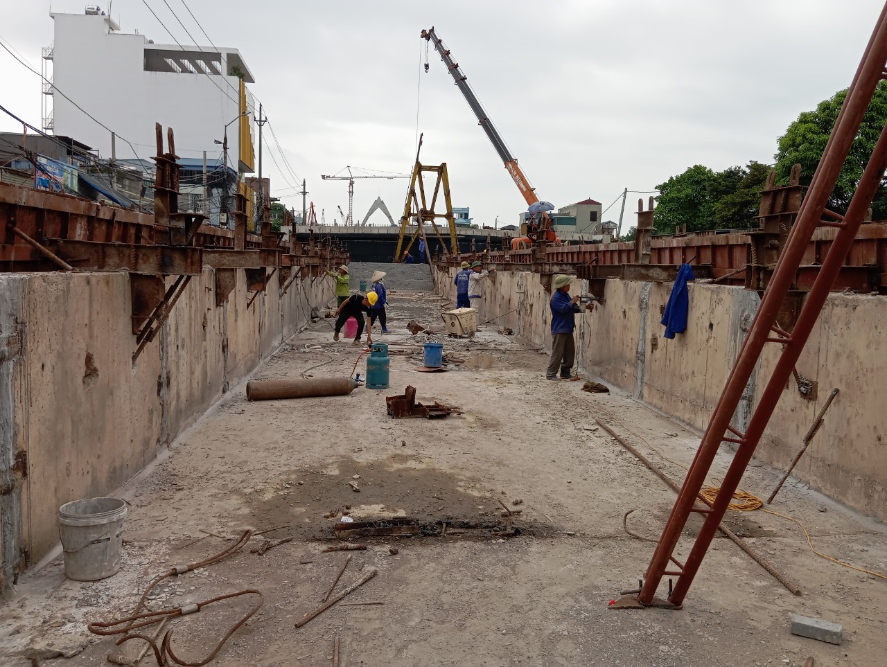 Cầu d&acirc;y văng 1.200 tỷ tại Nam Định đang thi c&ocirc;ng thế n&agrave;o?- Ảnh 4.