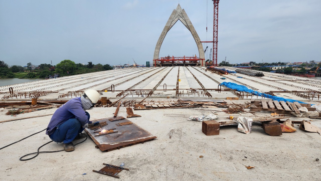 Cầu d&acirc;y văng 1.200 tỷ tại Nam Định đang thi c&ocirc;ng thế n&agrave;o?- Ảnh 7.