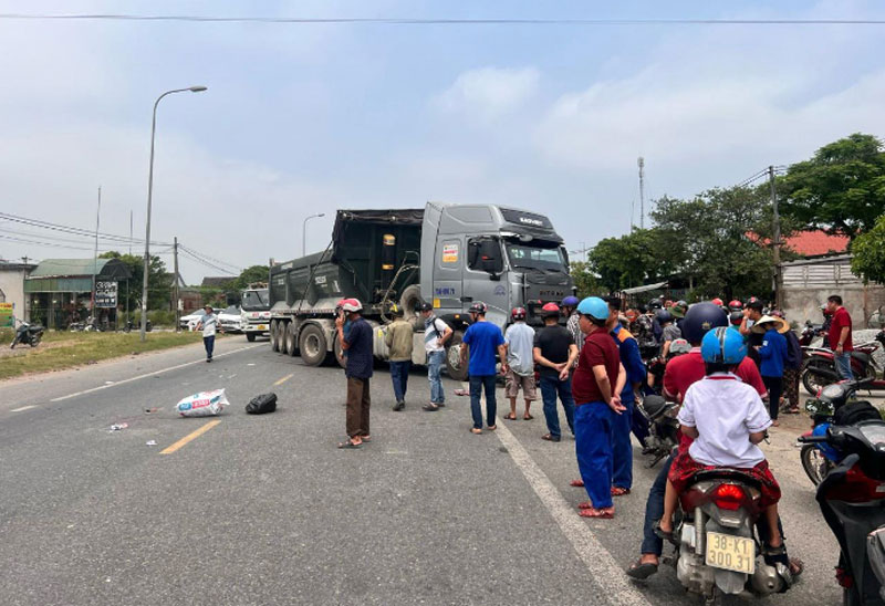 Hiện trường vụ tai nạn.