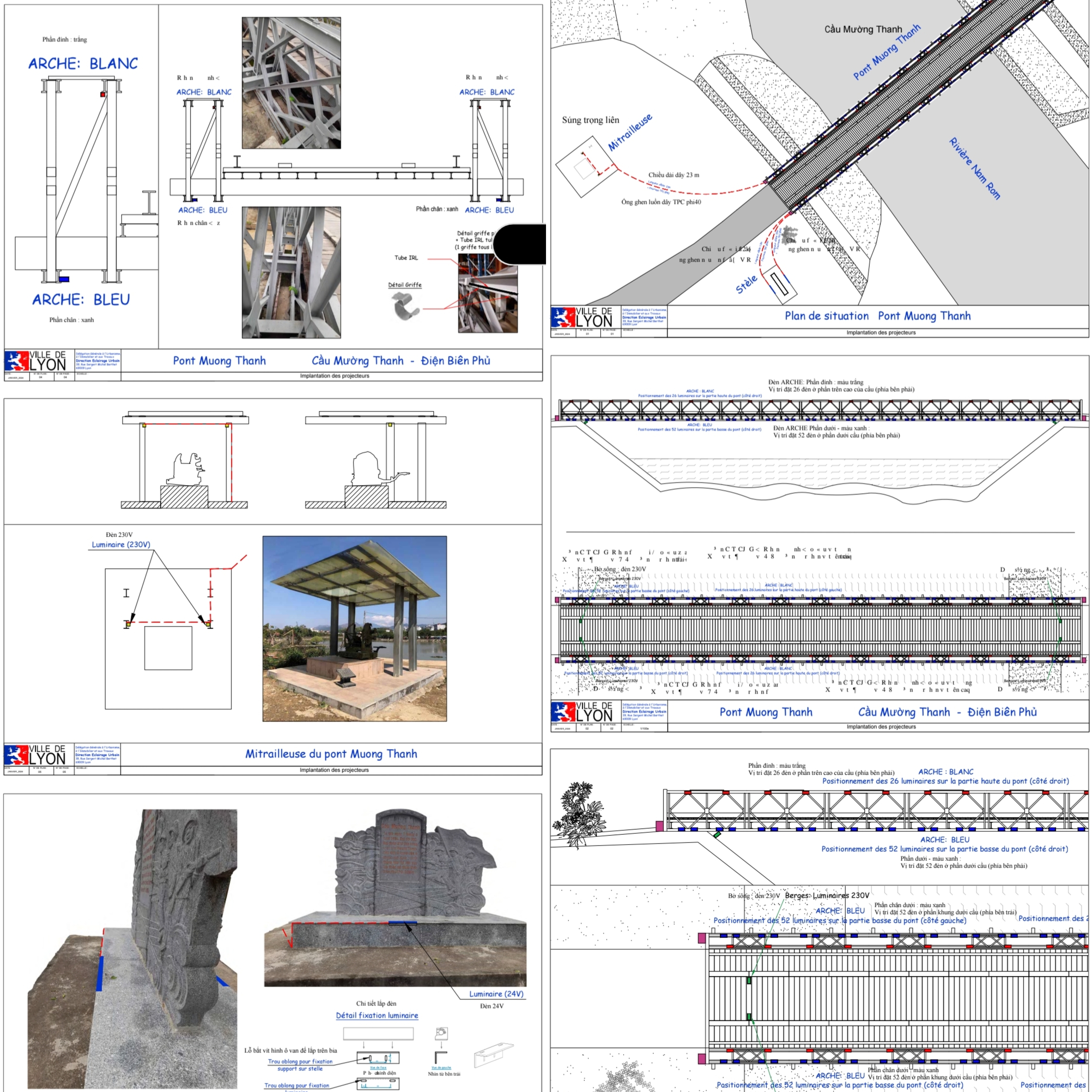 Điểm nhấn hệ thống chiếu s&aacute;ng cầu Mường Thanh dịp kỷ niệm 70 năm chiến thắng Điện Bi&ecirc;n Phủ- Ảnh 2.