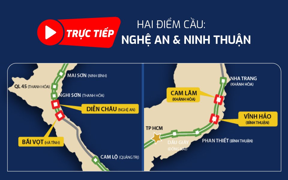 Trực tiếp: Kh&aacute;nh th&agrave;nh, đưa v&agrave;o khai th&aacute;c cao tốc Cam L&acirc;m - Vĩnh Hảo, Diễn Ch&acirc;u - B&atilde;i Vọt