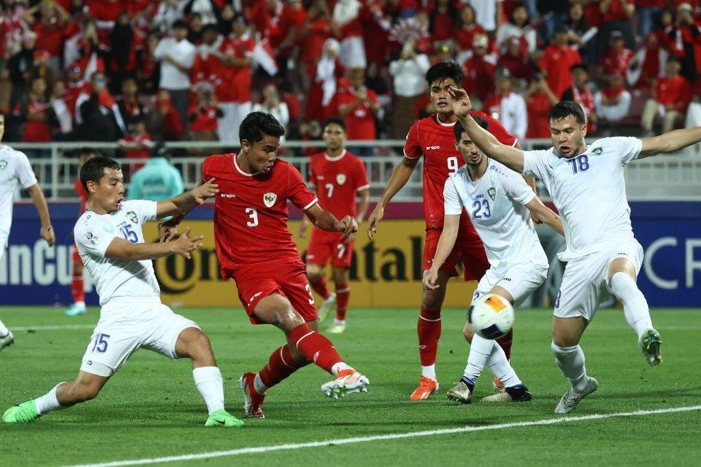 U23 Indonesia thua Uzbekistan trong trận đấu b&ugrave; giờ hơn nửa hiệp- Ảnh 1.