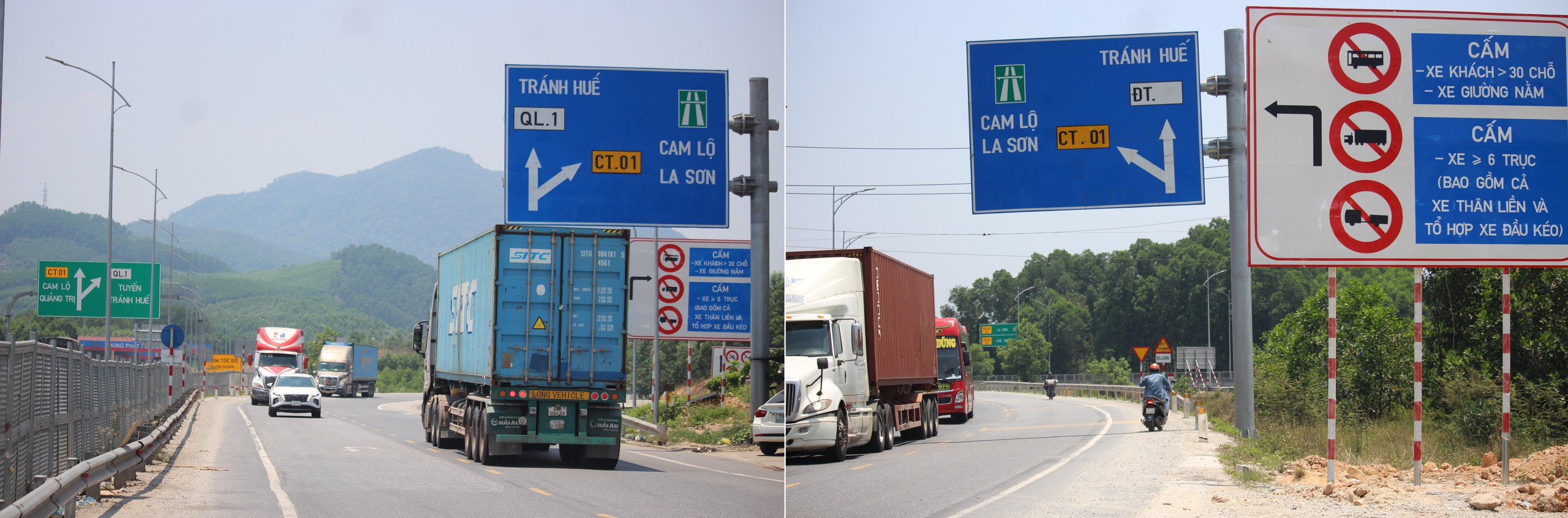 QL1 th&ocirc;ng tho&aacute;ng trong ng&agrave;y đầu điều tiết xe tải nặng kh&ocirc;ng v&agrave;o cao tốc Cam Lộ - La Sơn- Ảnh 11.