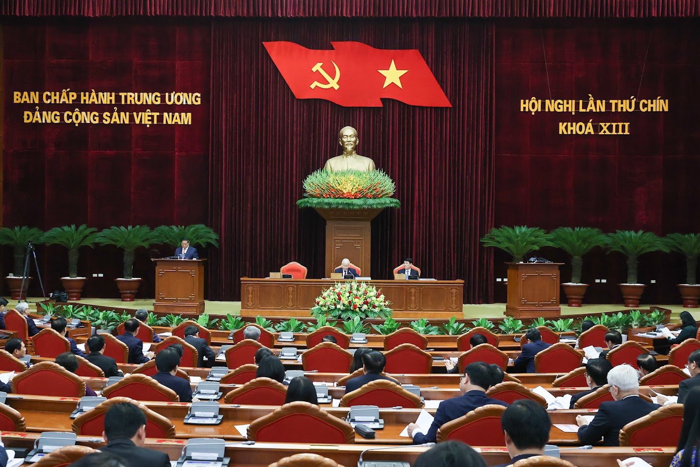 Th&ocirc;ng c&aacute;o b&aacute;o ch&iacute; ng&agrave;y l&agrave;m việc thứ 2 của Hội nghị Trung ương 9, kh&oacute;a XIII- Ảnh 1.