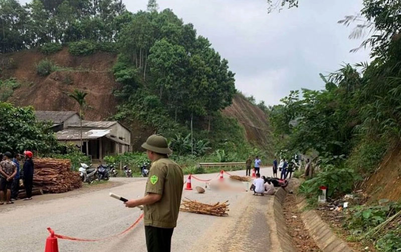 Hiện trường vụ tai nạn.