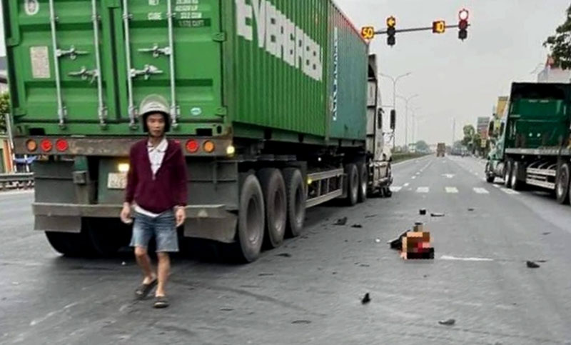 Hiện trường xảy ra vụ tai nạn.